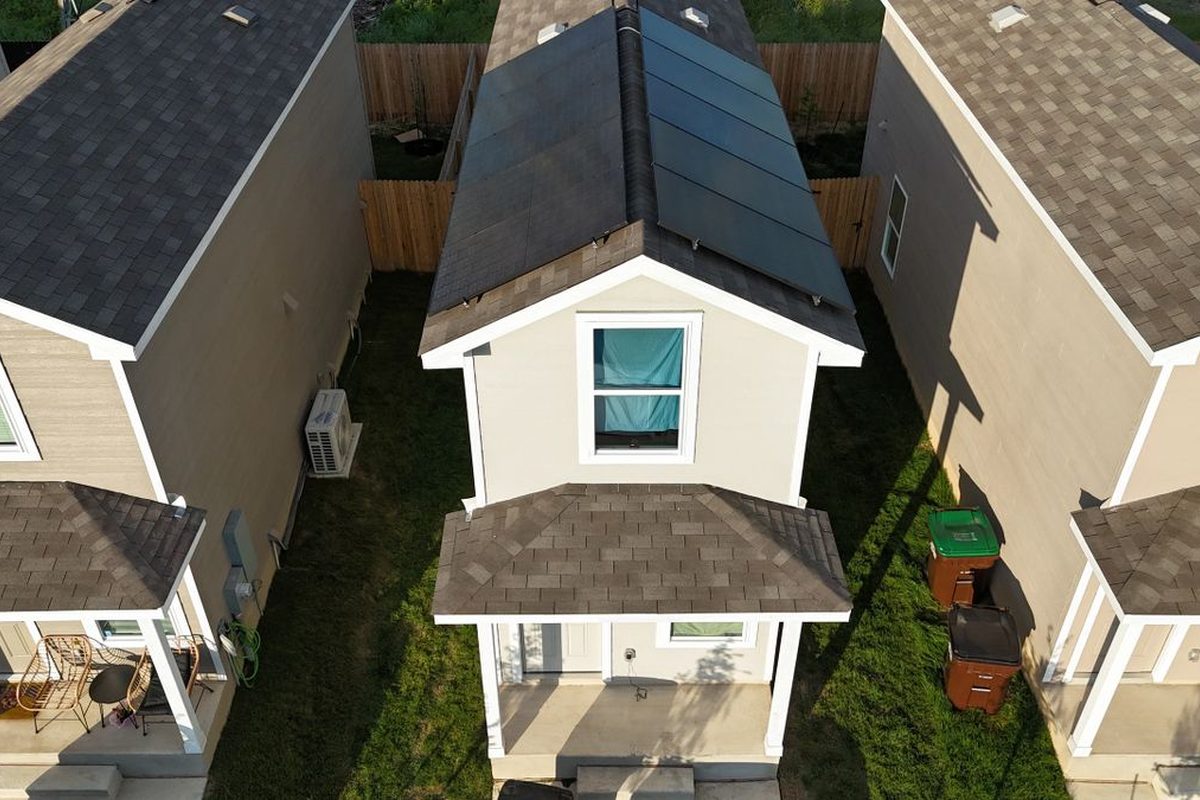 Solar array on a Central Texas roof